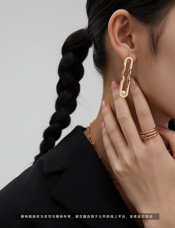 AB asymmetric earrings