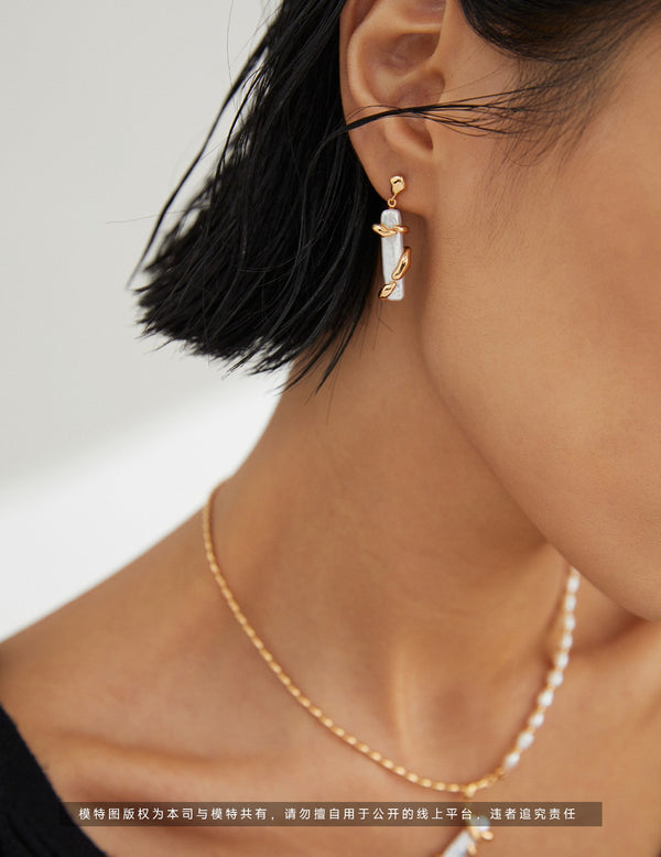 Baroque AB pearl earrings