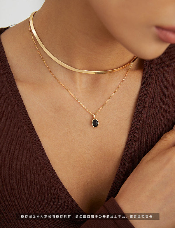 Sterling silver vermiculite necklace