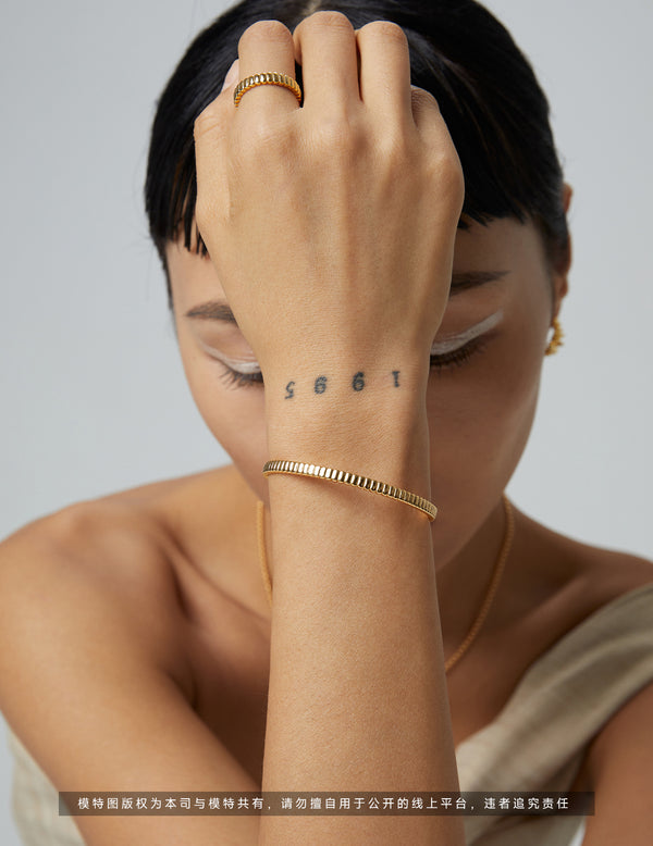 Pure silver simplicity bracelet