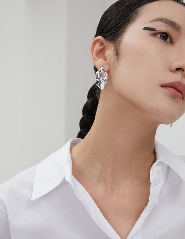 AB asymmetric earrings