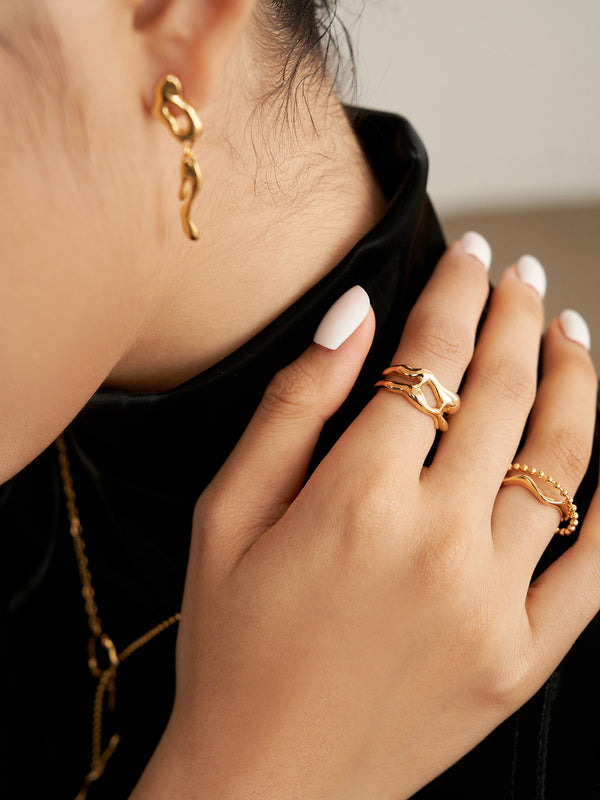 Sterling silver design sense ring