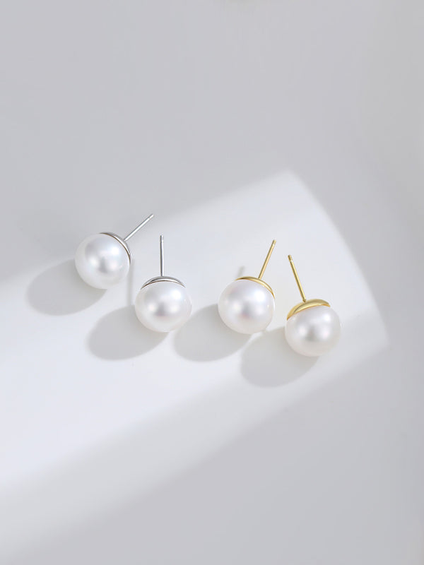 Natural freshwater pearl earrings