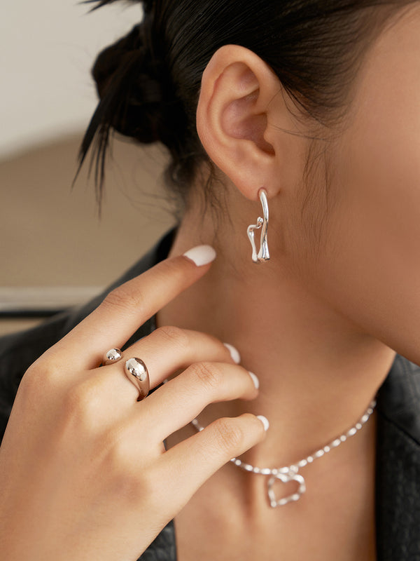 Simple and silver rings