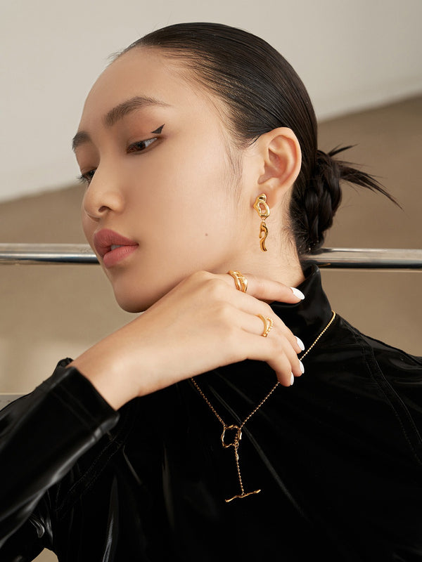Asymmetric earrings